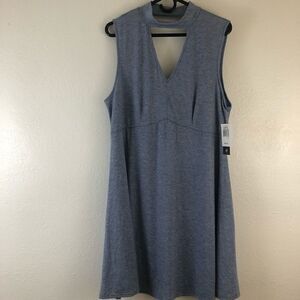Ing Collection sleeveless denim chambray dress 1X